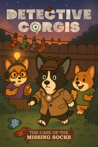 Detective Corgis: The Case of the Missing Socks — illustrated children’s cover